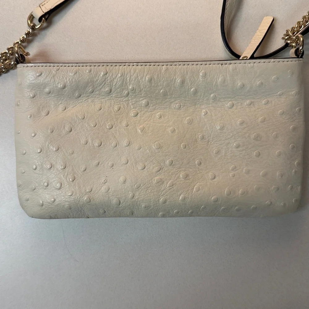 Kate Spade Ivory Bow Crossbody with Gold Chain
